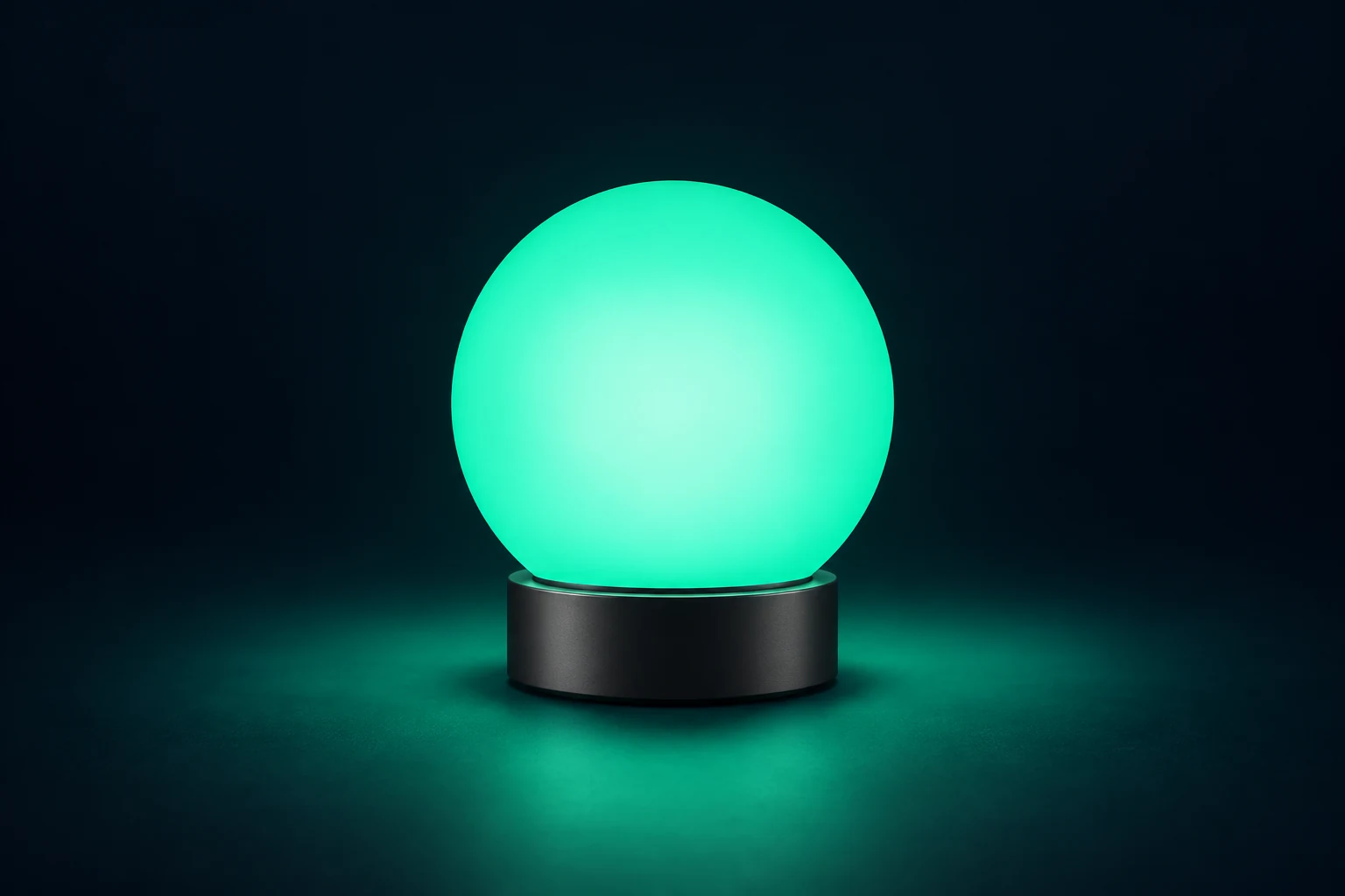 Illustrative RGB-Tischlampe als farbige Statusanzeige